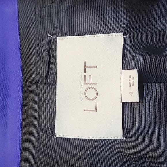 LOFT Purple Button Blazer Size 4 - Picture 2 of 11